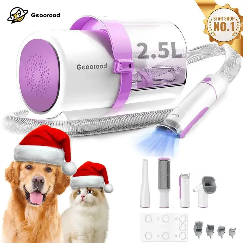 Geoorood Dog Grooming  Vacuum, 13000Pa Dog Vacuum Brush for Shedding Grooming,Pet Grooming Vacuum, Dog Hair Vacuum Groomer, 2.5L